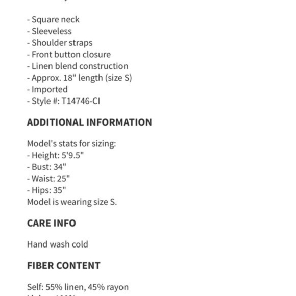 🌸 Square neck top with buttons - Picture 3 of 3